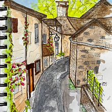 French Alley. Sketching project by Larry - 06.11.2023