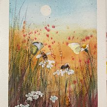 My project for course: Illustrating the Natural World with Watercolor and Charcoal. Traditional illustration, Painting, and Naturalistic Illustration project by Ellen Johnson - 07.24.2023