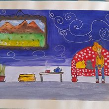 Mon projet du cours : Techniques d'illustration à l'aquarelle et à la gouache. Traditional illustration, Fine Arts, Painting, Watercolor Painting, Children's Illustration, and Gouache Painting project by Nora Balifee - 06.28.2023