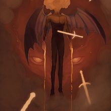 Weekly Step Challenge #70 : "Nuages - Epée - Enfer". Traditional illustration project by Johann Le Beillan - 06.29.2023