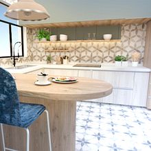 Mi proyecto del curso: Diseño y decoración de cocinas. Un proyecto de Arquitectura interior, Diseño de interiores, Decoración de interiores, Interiorismo y Diseño de espacios de Alejandra Conrado - 25.06.2023