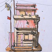 My project for course: Expressive Architectural Sketching with Colored Markers. Sketching, Drawing, Architectural Illustration, Sketchbook & Ink Illustration project by _paula_d - 06.30.2023