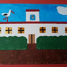 Cortijo tradicional extremeño. Traditional illustration, Collage, Paper Craft, Children's Illustration, Creating with Kids, and Narrative project by meracumi - 06.30.2023