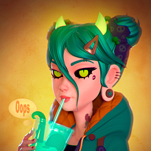 Octopus Soda. 3D, Design, 3D Modeling, 3D Character Design, and 3D Design project by Adrián Pastorizzo - 06.30.2023