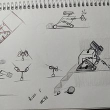 Conceptual drawing, illustracion de presentación con Wall-e. Design, and Traditional illustration project by manuelmorantemate - 07.02.2023