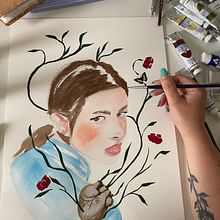 El nacimiento. Traditional illustration project by Eva Rueda - 07.02.2023