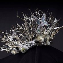 Couronne d'une reine en hivers. Un proyecto de Diseño floral, vegetal y Diseño de complementos de Bénédicte Ramos - 13.02.2023