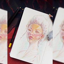 My project for course: Vibrant Portrait Drawing with Colored Pencils. Un progetto di Disegno, Disegno di ritratti, Sketchbook e Disegno con matite colorate di Julián Cartechini - 03.07.2023