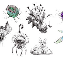 My project for course: Whimsical Sketchbook: Draw Imaginary Creatures from Nature. Een project van Tekening met potlood,  Tekening, Aquarelschilderen, Sketchbook y Naturalistische illustratie van osmantetik - 04.07.2023