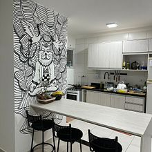 Mural Decorativo - Fish Katrip. Projekt z dziedziny Tradycyjna ilustracja,  Malarstwo, Sztuka miejska i Malarstwo dekoracyjne użytkownika Matheus Castanho - 04.07.2023