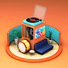  Composiciones 3D en Cinema 4D. Un progetto di 3D, Illustrazione digitale, Modellazione 3D e Progettazione 3D di alvaro_calvo9206 - 04.07.2023