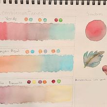 Mi proyecto del curso: Creación de paletas de color con acuarela. Un projet de Illustration traditionnelle, Beaux Arts, Peinture, Aquarelle , et Théorie des couleurs de Magaly Paredes - 02.07.2023