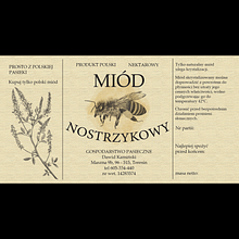 Etykieta Miód Nostrzykowy . Un projet de Illustration traditionnelle, Design , Beaux Arts, Conception de produits, Conception d'affiches, Illustration numérique, Dessin artistique, Dessin réaliste et Illustration éditoriale de ulapachala - 05.07.2023