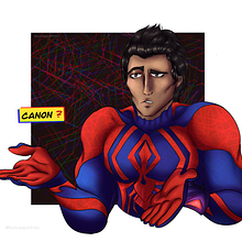  Miguel O´Hara 🕷️❤️. Un progetto di Design, Illustrazione tradizionale, Fumetto, Disegno, Disegno digitale, Illustrazione digitale, Pittura digitale e Design digitale di Irlanda Pineda - 30.06.2023