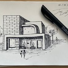 Mi proyecto del curso: Sketching para arquitectura: imagina con papel y pluma. Un proyecto de Arquitectura, Bocetado, Dibujo, Ilustración arquitectónica, Sketchbook y Diseño de espacios de juanda_florezm - 05.07.2023