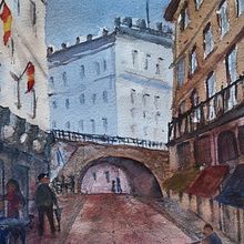 Il mio progetto del corso: Rappresentazione architettonica ad acquerello. Traditional illustration, Sketching, Drawing, Watercolor Painting, Architectural Illustration, and Sketchbook project by Edi - 07.07.2023
