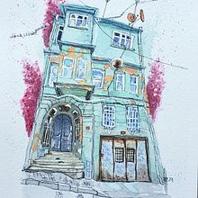 Dibujo arquitectónico expresivo con marcadores de colores. Un progetto di Illustrazione tradizionale di Begoña Cruz López - 29.06.2023