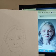 My final project: FACE FROM THE FRONT. Un proyecto de Ilustración tradicional de Ismini Mylona - 08.07.2023