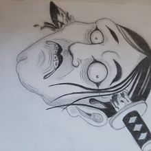 Namakubi drawing. Projekt z dziedziny Trad, c i jna ilustracja użytkownika Edoardo Vicari - 08.07.2023