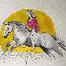 Mon projet du cours : Illustration composée de hachures et de taches de peinture. Character Design, Fine Arts, Painting, Watercolor Painting, Portrait Drawing, and Artistic Drawing project by sarondelph - 07.08.2023