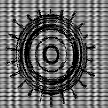 Sun mixed with Ascii art. Un proyecto de JavaScript, Diseño gráfico y Artesanía de Liri Bahar - 06.07.2023