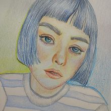 Mi proyecto del curso: Dibujo de retratos llamativos con lápices de colores. Drawing, Portrait Drawing, Sketchbook, and Colored Pencil Drawing project by Lina Ortiz - 07.10.2023
