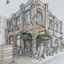 My project for course: Expressive Architectural Sketching with Colored Markers. Un proyecto de Bocetado, Dibujo, Ilustración arquitectónica, Sketchbook e Ilustración con tinta de Maria Mazariegos - 11.07.2023
