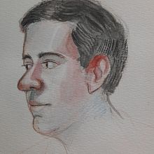 Mi proyecto del curso: Cuaderno de retratos en acuarela. Painting, Watercolor Painting, Portrait Drawing, and Sketchbook project by Itzel Melissa Valle López - 07.12.2023