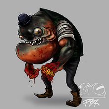 Sleep with the fishes - Character study & Personal project. Un progetto di Character design, Progettazione di giochi, Scultura, Illustrazione digitale, Arte concettuale, Character design 3D e Progettazione 3D di Flora van der Linde - 19.04.2021