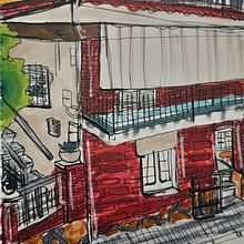 Mi proyecto del curso: Dibujo arquitectónico expresivo con marcadores de colores. Projekt z dziedziny Sketching,  R, sunek,  R, sunek architektoniczn, Sketchbook,  R, sunek atramentem, Trad, c, jna ilustracja,  Architektura i Portale społecznościowe użytkownika annamarin5678 - 11.07.2023