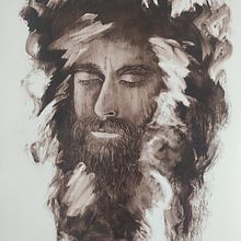 Meu projeto do curso: Retrato monocromático expressivo a óleo. Projekt z dziedziny  Sztuki piękne,  Malarstwo, Portret i Malarstwo olejowe użytkownika Raquel PS - 12.07.2023