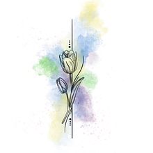 My project for course: Watercolor-Style Tattoo Techniques: Creating Art on Skin. Traditional illustration, Painting, Watercolor Painting, and Tattoo Design project by nordahlink - 07.13.2023