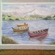 Meu projeto do curso: Pintura em aquarela de paisagens marinhas. Een project van Schilderij, Aquarelschilderen y Naturalistische illustratie van Verónica Urzúa Ytier - 14.07.2023