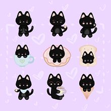 Kit the cat . Traditional illustration, and Character Design project by Ana Vergara - 07.14.2023