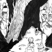 Bilbo and Smaug . Ilustrație tradițională de narutoroquegaiden - 07.14.2023