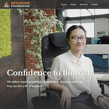 Beckham Foundation. Web Design, UX / UI, Br, Strateg, and SEO project by Christian Lee - 01.26.2023
