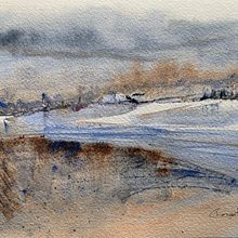 Paysage semi-abstrait . Un progetto di Pittura ad acquerello di clongato - 30.06.2023