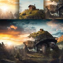 Proyecto final -  Adobe Photoshop para Matte Painting. Design, Photograph, Photograph, Post-production, Collage, Photo Retouching, Photographic Lighting, Photomontage, and Matte Painting project by Samuel Pichardo - 07.14.2023