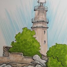 My project for course: Expressive Architectural Sketching with Colored Markers. Un progetto di Bozzetti, Disegno, Illustrazione architettonica, Sketchbook e Illustrazione con inchiostro di Marie Yonová - 16.07.2023