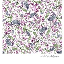 Mein Abschlussprojekt für den Kurs: Digitale Illustration von nahtlosen Mustern mit Naturmotiven. Traditional illustration, Pattern Design, Drawing, Digital Illustration, and Botanical Illustration project by karinhoffmeister - 07.17.2023