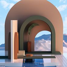 My project for course: 3D Illustration: Surreal Spaces with Cinema 4D . Arhitectură și ArchVIZ de Rana Karam - 07.16.2023