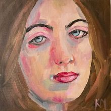 My project for course: Portrait Painting with Oil: Explore Light and Shade. Un progetto di Belle arti, Pittura e Pittura ad olio di kristen7744 - 13.07.2023