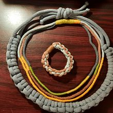 My project for course: Rope Jewelry for Beginners: Make Your Own Necklaces. Arts, Crafts, Jewelr, Design, Macramé, and Textile Design project by Līga Šveca - 07.09.2023