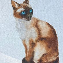 My project for course: Expressive Animal Portraits in Watercolor. Traditional illustration, Watercolor Painting, Realistic Drawing, and Naturalistic Illustration project by Ellen Johnson - 07.19.2023