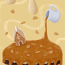 Caramel Cake Illustration. Traditional illustration project by Simone - 03.15.2023