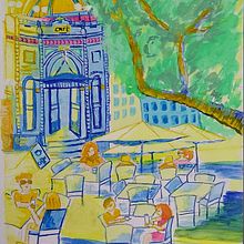 Mi proyecto del curso: Pintura de paisajes urbanos con gouache. Traditional illustration, Painting, and Gouache Painting project by Miriam Lezcano Puey - 07.16.2023