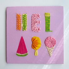 Mi proyecto del curso: Técnicas avanzadas para bordar letras con telas de colores. Projekt z dziedziny Trad, c, jna ilustracja, T, pografia,  Haft, Wzornictwo tekst i liów użytkownika flor_atencia - 19.07.2023