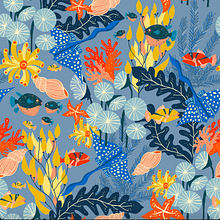 Underwater love . Traditional illustration, and Pattern Design project by Martine Mommen - 07.19.2023