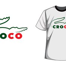 Projecto de criação de marca e design CROCO para T shirts.. Projekt z dziedziny Design,  Reklama, Branding i identyfikacja wizualna, Projektowanie ubrań i Projektowanie graficzne użytkownika Mário Tuggaz - 19.07.2023