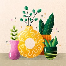 Plants & Textures . Ilustrație tradițională de Flo Rodríguez - 07.19.2023